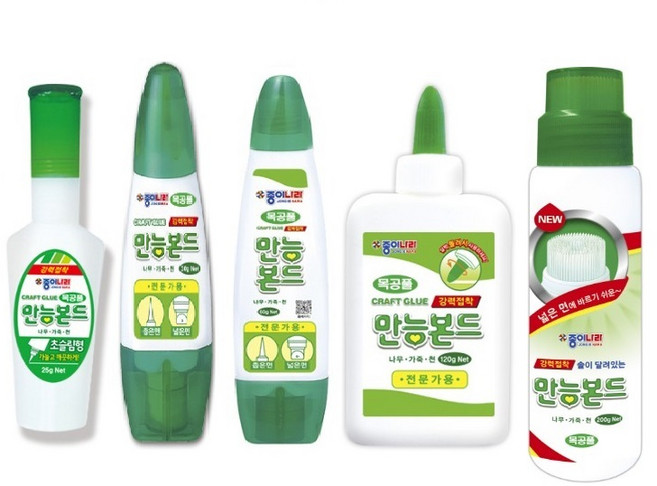 종이나라 목공용 공예용 만능본드 목공풀 낱개 25g 30g 60g 120g 200g