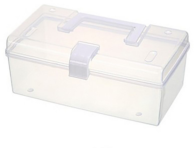 가정용 구급상자 약상자 다용도 투명 플라스틱 박스, 1개, 대형