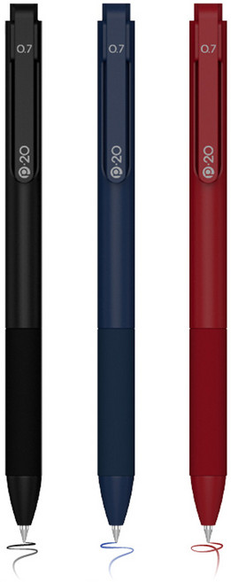 동아 뉴엔 P-20 볼펜 0.7mm /하이브리드잉크 1타(12자루), 검정(1타12자루)