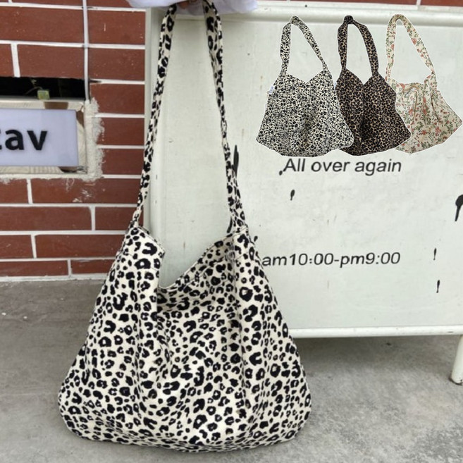 크로엘 데일리 패턴 친환경 숄더백 플라워 레오파드 에코백