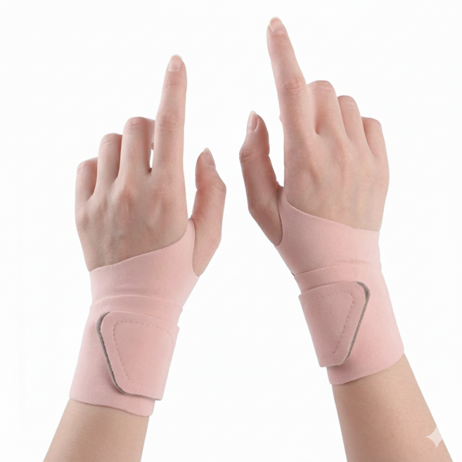 라온드 여성 엄지손가락 팔목 아대 손목 보호대, 핑크, 1세트