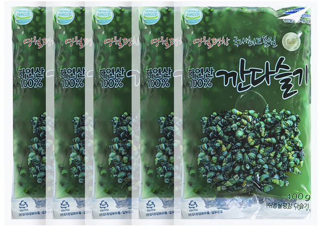 극한직업 방영 영월 평창 깐다슬기 400g X 5팩 국내산 올갱이 고디 동강 민물 자연산, 1개, 400gX5팩