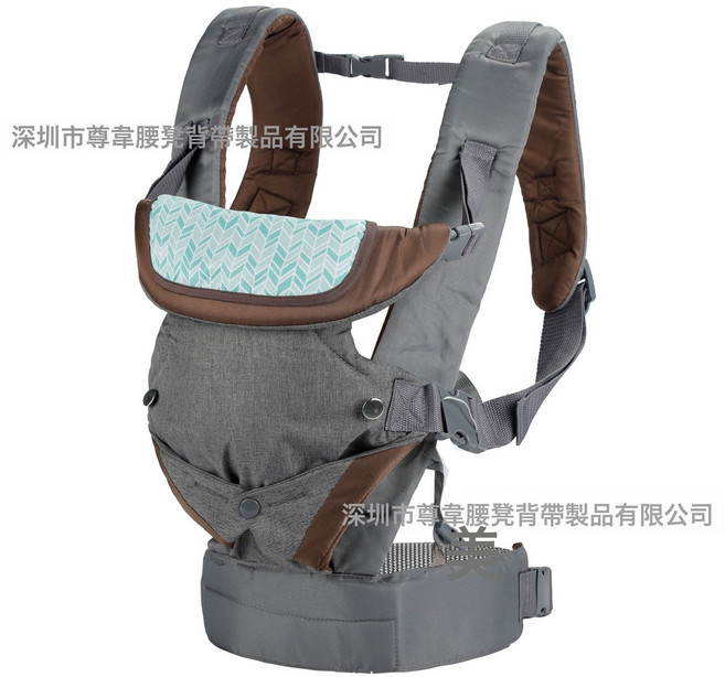 亞馬遜爆款嬰兒雙肩多功能揹帶四合一雙肩寶寶背巾腰凳抱娃神器, 灰色