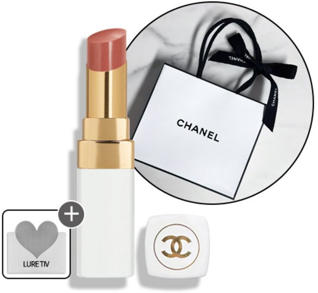 [기프트리본포장세트] 샤넬 루쥬 너리싱 컬러 립밤 코코밤 +로샤쉐, 1개, 3g, 914-내추럴 참(기프트포장+로샤쉐)