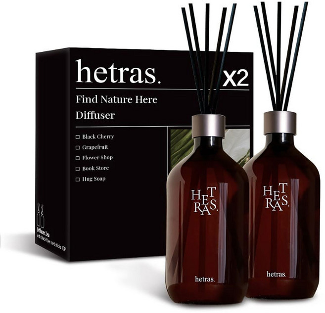hetras. 香氛擴香瓶 2入組, 2件, 500ml, No.7 五星級飯店