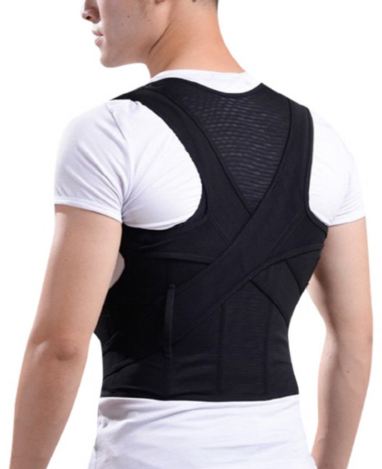 탑건강 바른 자세 교정 밴드 벨트 남여공용 블랙, 1개