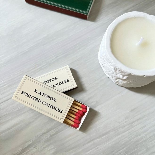 S. ATOPOS 復古火柴, 米白色, 無香味