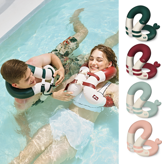 오우아스튜디오 넥튜브 착용형 조끼 아동 성인, 멜로우 코랄, 1개