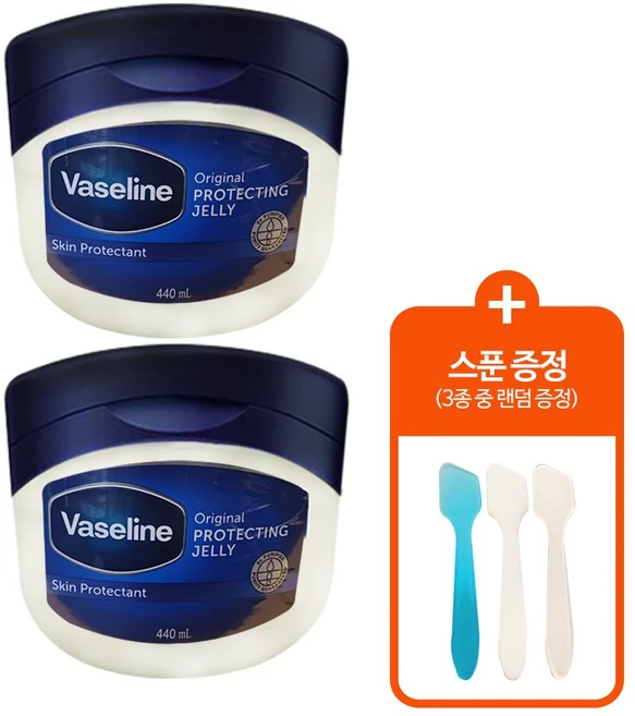바세린 고보습 대용량 퓨어 스킨 젤리 오리지널 전신 보디케어 저자극 보습제, 2개, 440ml - 쿠팡