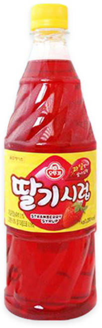오뚜기 음료베이스 시럽(딸기), 1kg, 2개