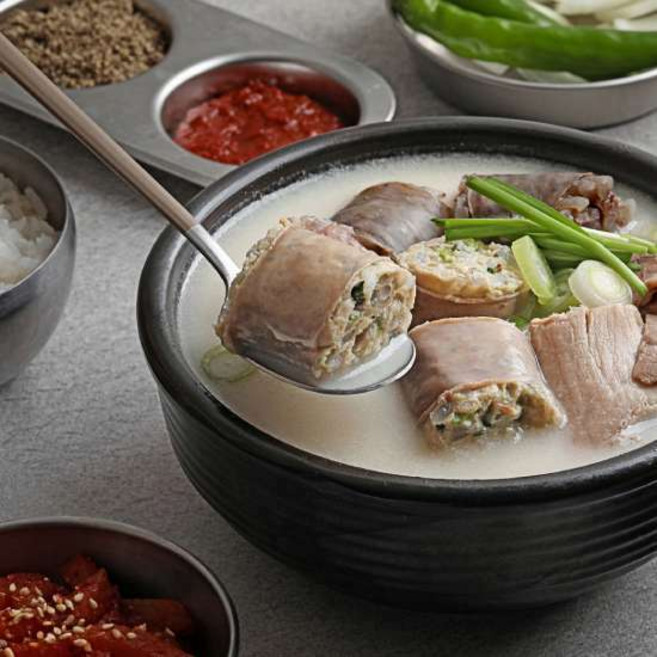[무보까] 국내산 한우사골 한돈 순대국 600g x 4팩 부산맛집, 1세트