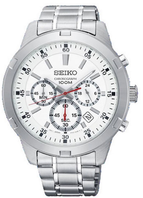 SEIKO 精工 時尚三眼計時腕錶 SKS601P1 白面