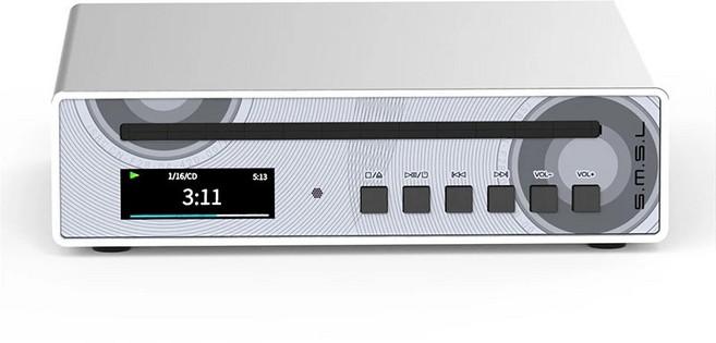 SMSL PL100PRO 오디오 CD 플레이어 2 x CS43131 디코더 광동축 3.5/4.4mm 헤드폰 출력 지원 무손실 MQA 재생, Silver
