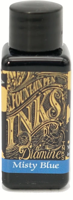 디아민 병잉크 30ml 만년필용 잉크, Misty Blue - 쿠팡