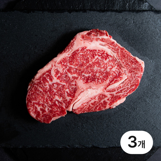 [꿈에그린한우] 한우 1등급 등심 구이용 (냉장), 3개, 200g