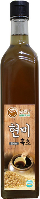 초사랑 현미흑초 500ml 1병 [흑초 현미식초 천연발효식초 천연식초 생산자직접판매], 1개