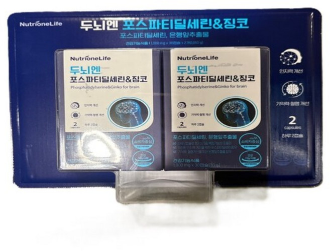 두뇌엔 포스파티딜세린 징코, 2개, 30정