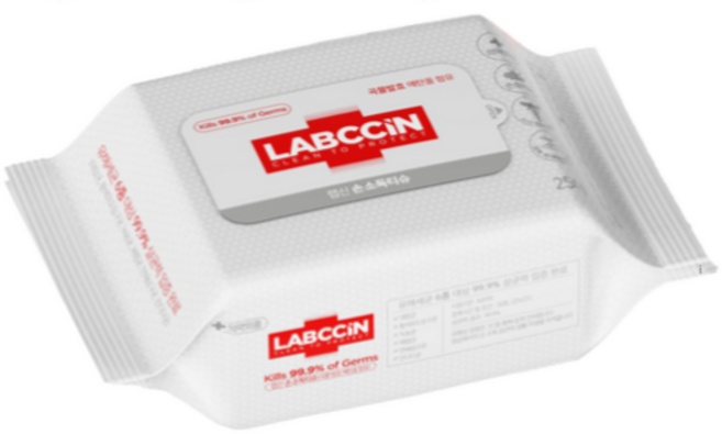 랩신 손소독 티슈 휴대형, 25매입, 304개