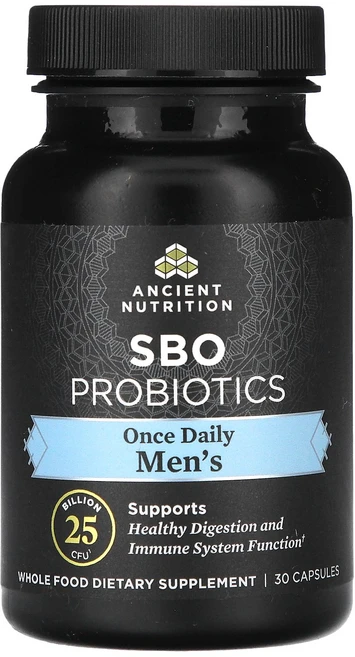 Ancient Nutrition Men's SBO Probiotics 25 Billion CFU 30 Capsules, 30 count - 쿠팡
