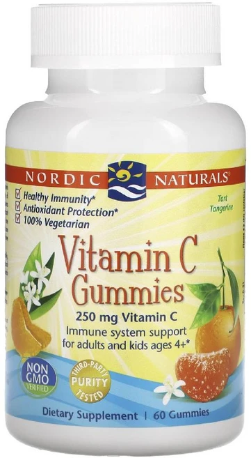 노르딕내추럴스 비타민C 구미젤리 타르트 귤 맛 125mg 구미젤리 60개, 1개, 1개, 60정 - 쿠팡