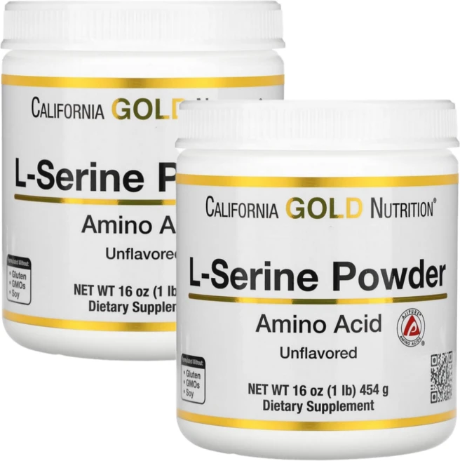 캘리포니아 골드 뉴트리션 CGN L-세린 파우더 아미노산 분말 무맛 454g 2통 - 쿠팡