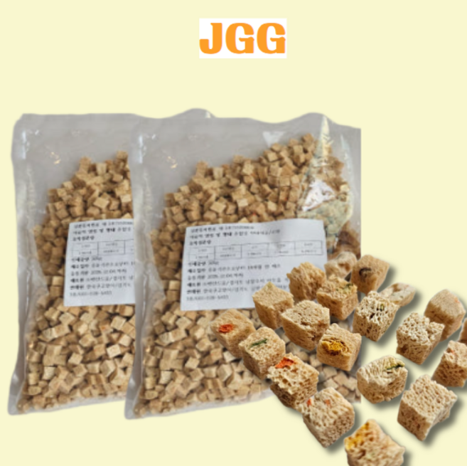JGG 전국구트릿 야채품은 닭가슴살 강아지고양이 반려동물 동결건조 간식 500g, 2개, 혼합맛