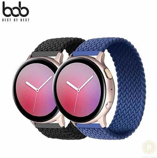 호환 솔로 갤럭시워치 워치4스트랩 드레이브 짜임패턴 페브릭 밴드, 1, 블랙(XS)