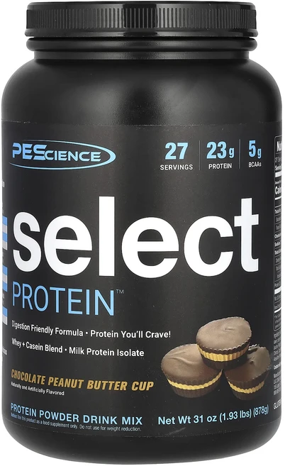 몸관리하세요 겨울입니다 PEScience Select Protein 단백질 분말 드링크 믹스 초콜릿 땅콩버터 컵 878g(1.93lb) 특별관리진행, PEScienceSelectProtein단백질분말드링크, 878g, 1 - 쿠팡