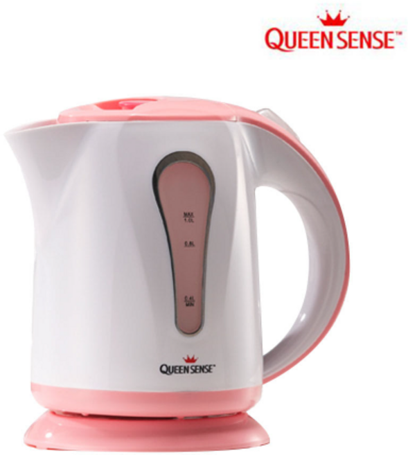 퀸센스 무선 전기포트 QS-1000 커피 포트 주전자 1.0L, QS-1000_핑크