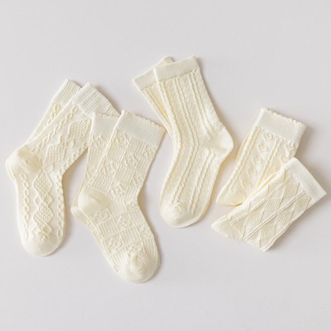 슈가앤 NF 여아용 레이스양말 5켤레 세트 유아 아동 초등양말