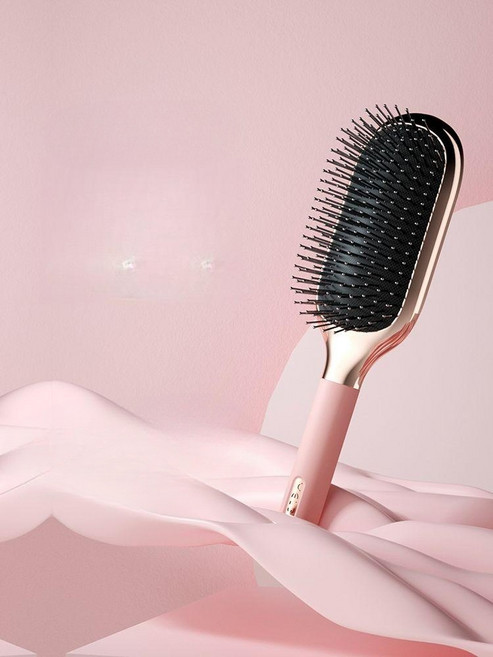 머리빗 귀사문석 자장 에너지 잼무브 브러쉬 헤어 화이트 규칙 쉐이크 빗, 1개, 소녀 감성 핑크 쿠션 브러쉬