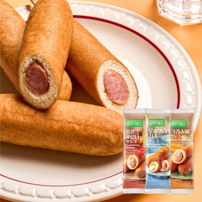 [삼립] 냉동 시티델리 프랑크푸르터 핫도그 30입 외 (프랑크푸르터/모짜렐라치즈/크리스피), 상세 설명 참조, 선택:크리스피 핫도그 24봉, 상세 설명 참조