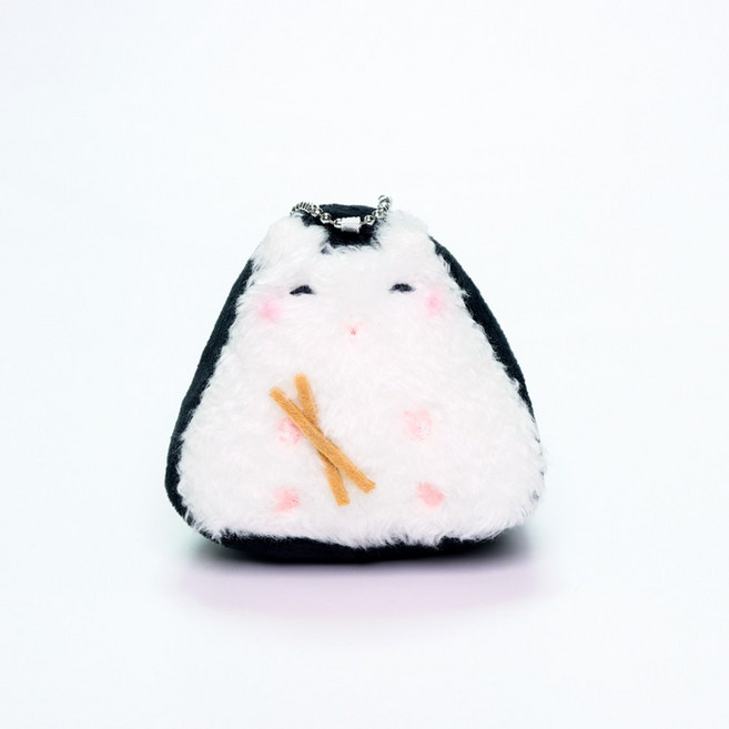 김밥 삼각김밥 인형 키링 봉제인형, 1개, 흰색(오리지널햄), 8cm