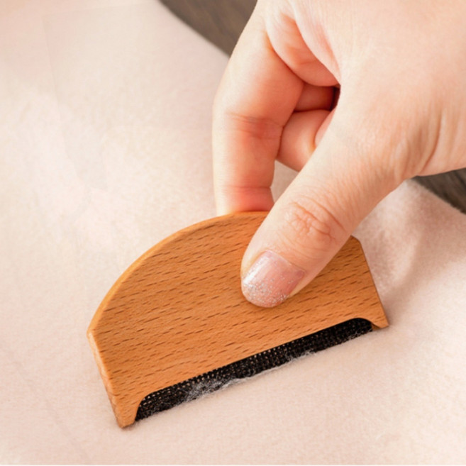 느티나무 보풀제거빗 휴대용 옷칼 의류관리 니트 스웨터 섬유 보호 먼지제거