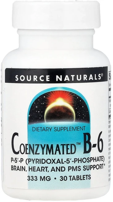 소스네츄럴스 코엔자이메이티드 B-6 333mg 30정, 1개 - 쿠팡