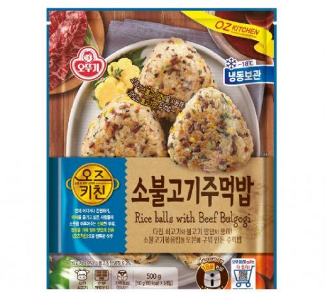 오뚜기 오즈키친 소불고기주먹밥, 500g, 1개