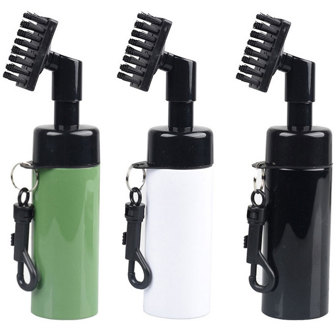 예코 골프 클럽 워시 브러쉬 아이언 드라이버 우드 헤드 청소 브러시 솔, 블랙, 1개