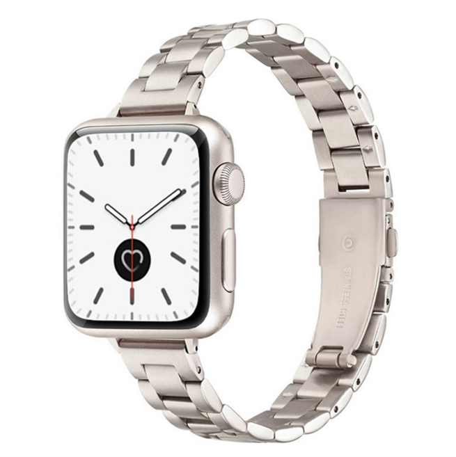 링고룸 애플워치 호환 슬림 메탈 스트랩 밴드, 스타라이트, 1개