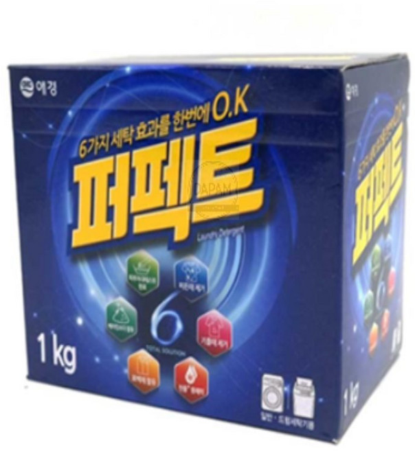 다팜 퍼펙트 토탈 솔루션 가루세제 지함 1kg 표백
