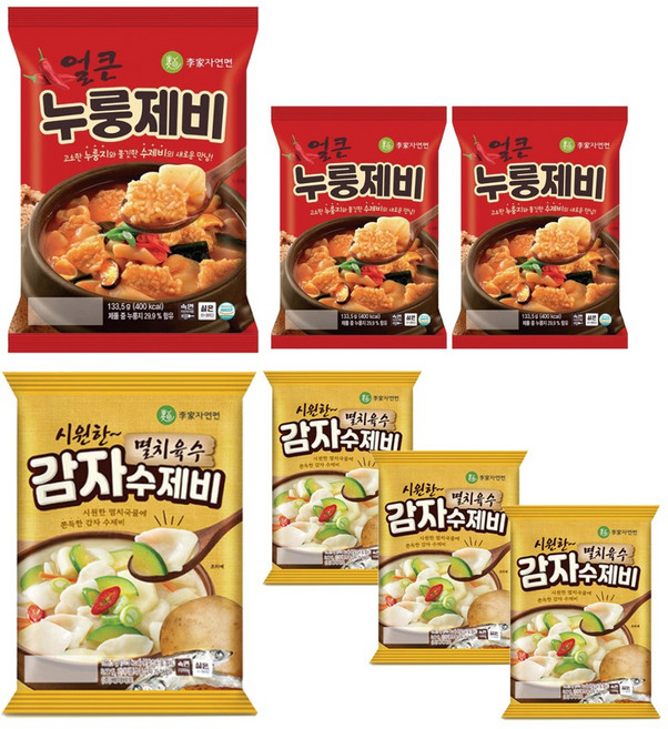 코스트코 이가자연면 감자수제비 얼큰누룽제비, 7개, 160g