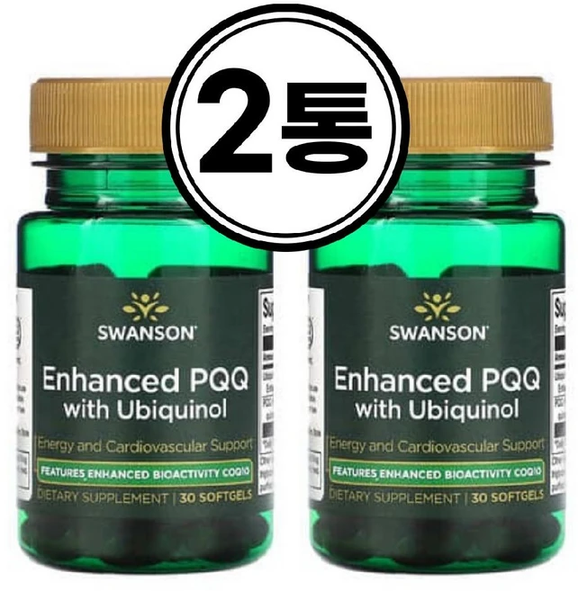 스완슨 유비퀴놀 PQQ 30정 2병 코엔자임 Q10 코큐텐 coq10 ubiquinol, 2개 - 쿠팡
