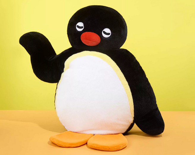 코코핑크 대형 핑구 인형 쿠션 펭귄 애착인형