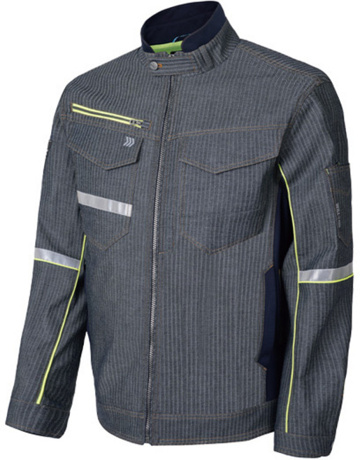 윌비 헤링본 스판 데님 상의 점퍼 근무복 작업복