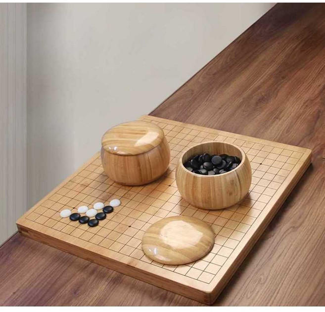 바둑알 바둑판 세트 기원 학원 성인 학생 오목판 나무, 1개, 바둑판 세트(두께 2cm)