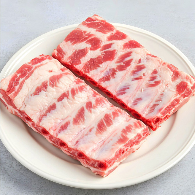 [한돈] 국내산 돼지 등갈비 찜 구이 용, 1kg, 2개