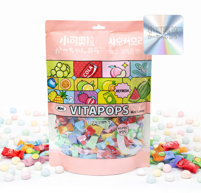 한국총판 샤오커오라 비타팝스캔디 12가지맛 믹스, 500g, 1개
