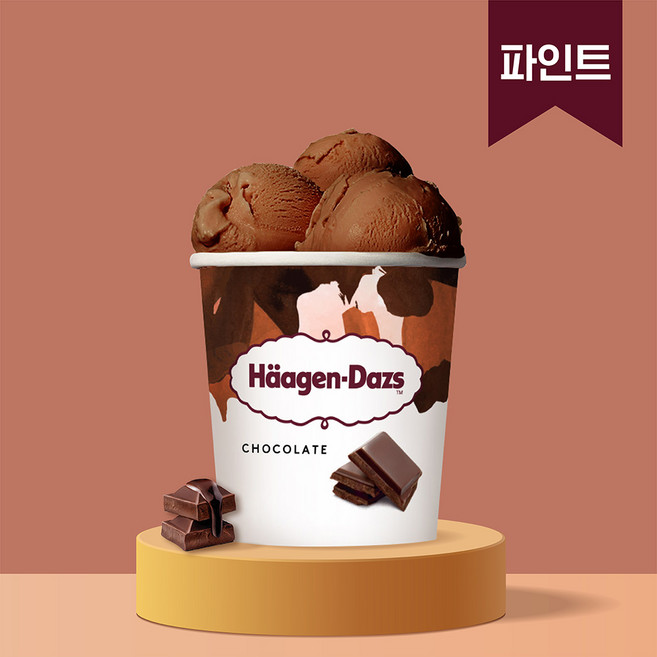하겐다즈 초코 (파인트) 473ml, 1개 - 아이스크림 파인트