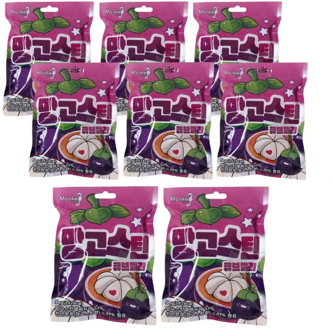 망고스틴 큐브 젤리, 8개, 50g