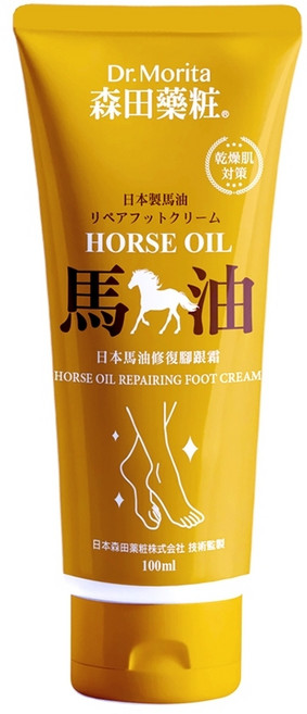 Dr. Morita 森田藥粧 馬油修復腳跟霜, 1個, (升級版) 日本馬油修復腳跟霜100ml, 100ml, 1個裝