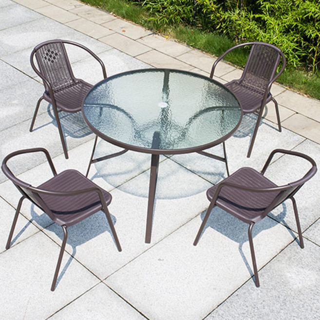 [체어팩토리] 마누카 카페 야외테이블 세트 테라스 정원 야외용 테이블 2인 4인 세트, 6인세트(1050)